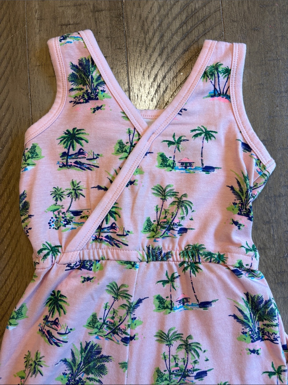 wonder nation Pink Tropical Palm Romper - Picture 4 of 5